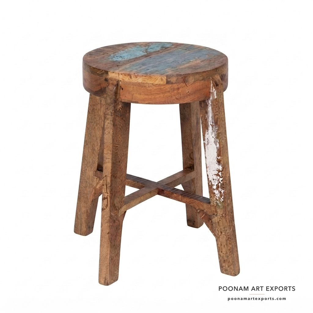 Recycled Wooden Unique Cafe Stool